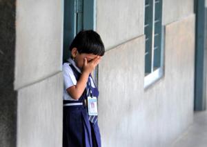 REPORT CARD: While most schools have adequate numbers of classrooms, separate toilet facilities for girls and boys, the availability of playground, school ramp, kitchen shed and boundary wall remains a major challenge in many States. Photo: K.R. Deepak