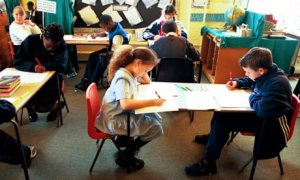 Since 1995, children have been required to sit literacy and numeracy tests in their last year of primary school. Photograph: Martin Godwin for the Guardian